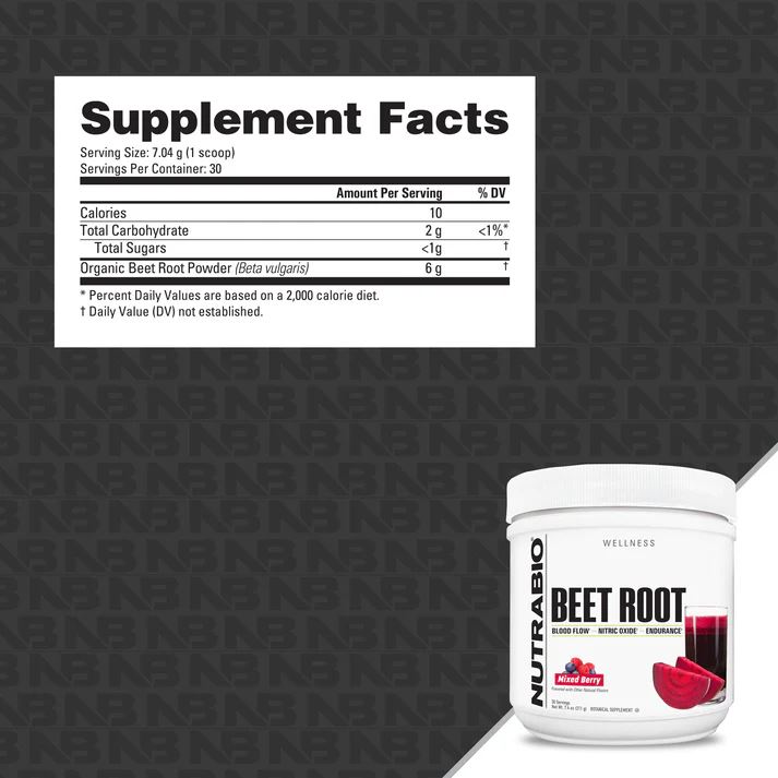 NutraBioNutraBio Beat Root Powder, Boost Nitric Oxide Levels 30 servingsHerbal Support649908213886