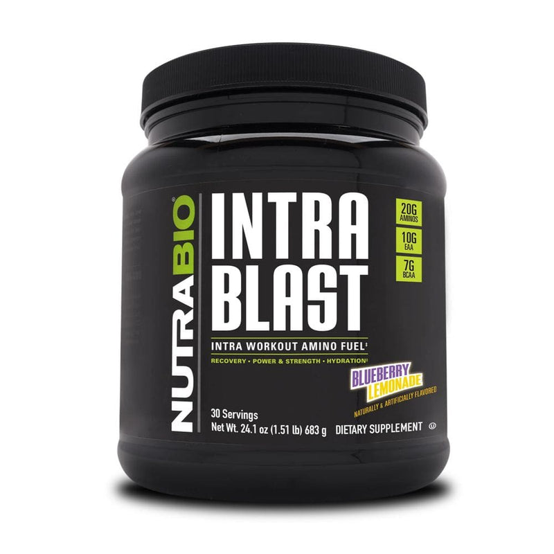 NutraBioNutraBio Intra Blast Intra Workout Amino Fuel 20g Amino's 10G EAA 7G BCAA 30 ServingsAmino AcidsBlueberry Lemonade649908215408