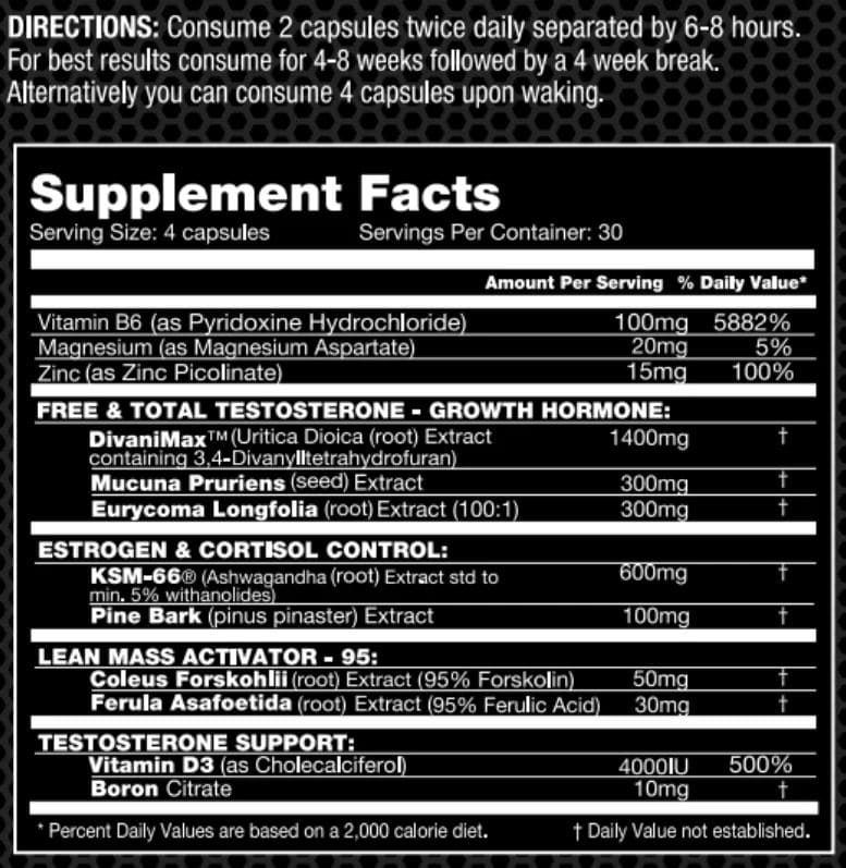 Performax LabsPerformax Labs AlphaMax Testosterone Boosting Complex, Estrogen & Cortisol Control, Increase Muscle Mass, Increase Libido & Blood Flow 60 servingsTest Booster850008335433