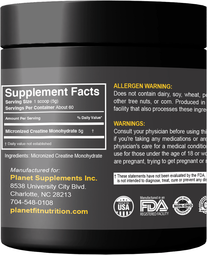 Planet Fit NutritionPlanet Fit Nutrition PFN Creatine Monohydrate Micronized (300g 60 Servings)Creatine