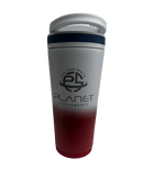 Planet SupplementsPlanet Supplements Branded Ice Shaker Tumbler, Stainless Steel Insulated Water Bottle without Straw 26ozShaker BottleRED/WHITE650245068596