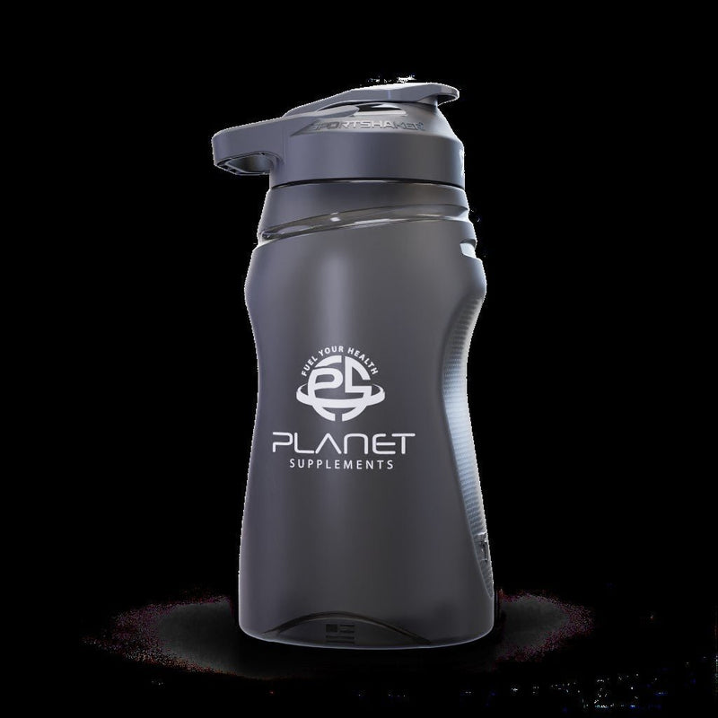 Planet SupplementsPlanet Supplements Sports Shaker Water Bottle, BPA & Phthalate Free, Made in the USA 64oz Gloss Black