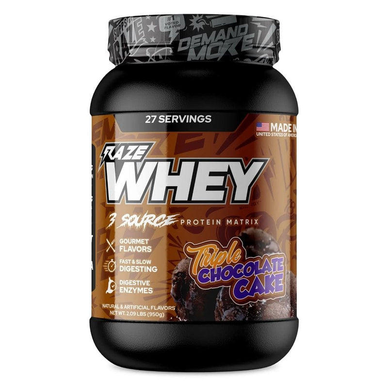 Repp SportsRepp Sports Raze Whey 24g Protein, 10 BCAAS+EAAS with MCT & CLA 27 servingsProteinTrippel Chocolate Cake850030092632