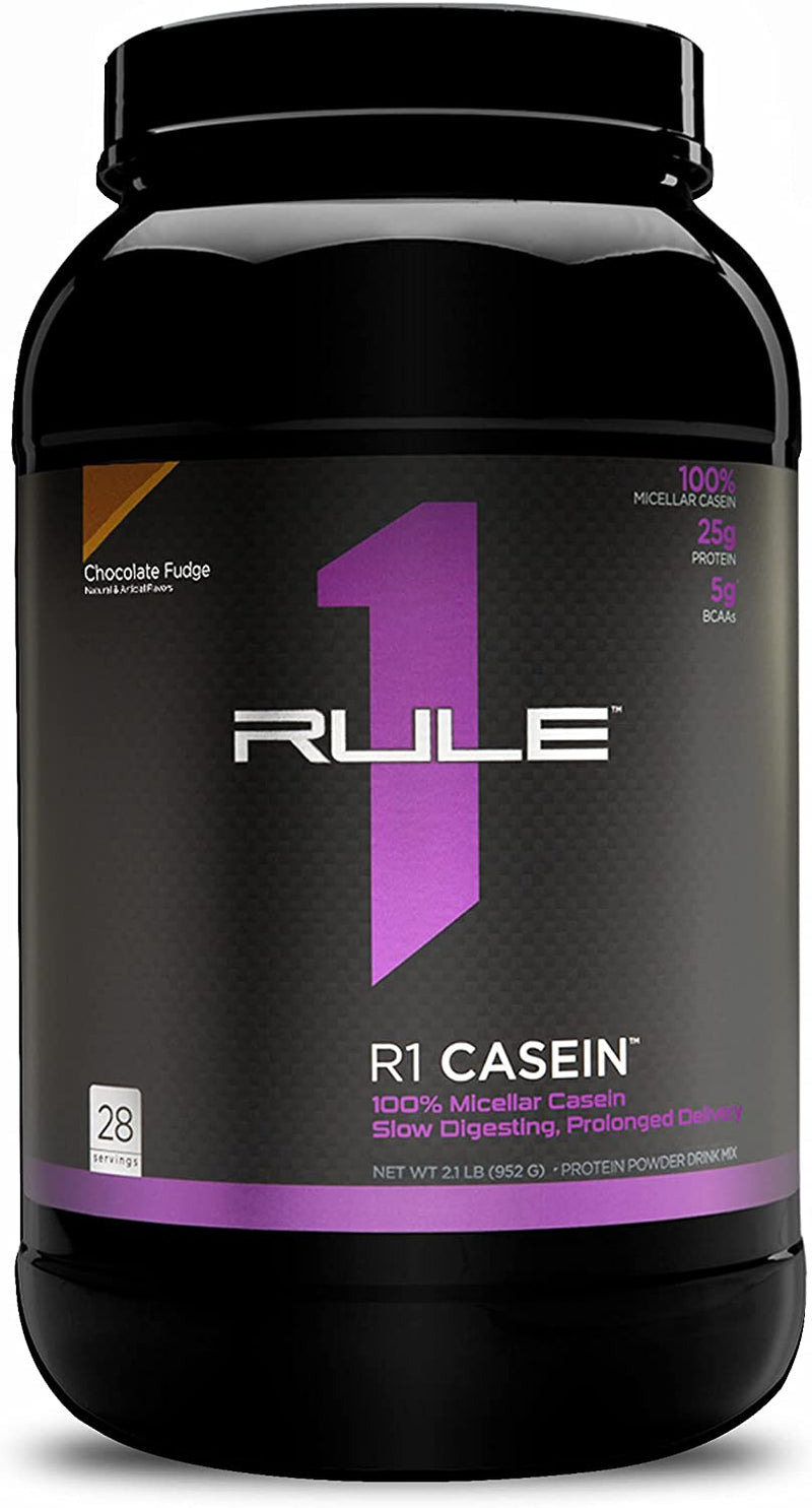 Rule OneRule One R1 Casein Protein 25g SlowRelease to Keep Muscles Fed Overnight or Between Meals, Long Lasting Amino Acid Delivery, 2 Pounds, 28 ServingsProteinCHOCOLATE FUDGE196671004390