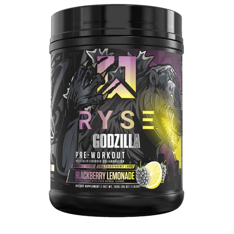 RYSERYSE Godzilla Signature Series PreWorkout | Pump, Energy, Strength, and Focus Monsterberry Lime 20/40 ServingsPre - WorkoutBlackberry Lemonade850041914176