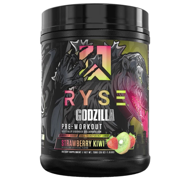 RYSERYSE Godzilla Signature Series PreWorkout | Pump, Energy, Strength, and Focus Monsterberry Lime 20/40 ServingsPre - WorkoutStrawberry Kiwi850041914183