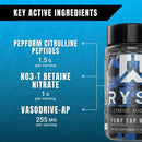 RYSERYSE Pump Cap Max, Project Blackout, Stimulant Free Pump Formula, Betaine Nitrates & Citrulline Peptides for Max Muscular Blood Flow 30 servingsPre - Workout854050008611