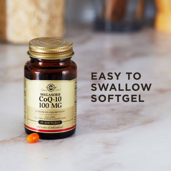 SolgarSolgar Megasorb CoQ10 100 mg Supports Heart Function & Healthy Aging, NonGMO, Gluten Free, Dairy Free 60 ServingsHerbal Support60 Softgels033984009523
