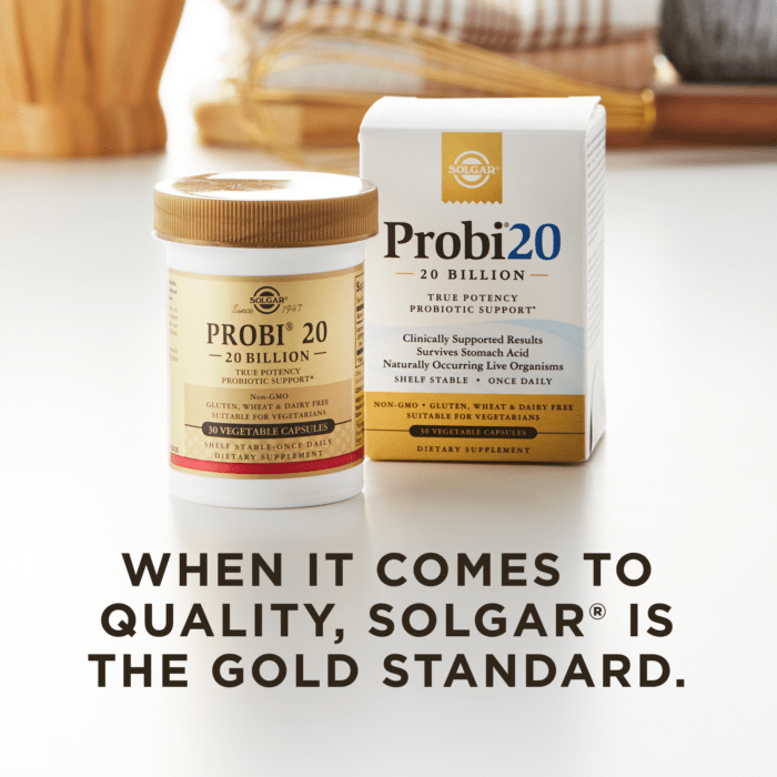 SolgarSolgar Probi 20 Billion, 30 Veg Caps Clinically Studied Supports Digestive Health Helps With Occasional Gas & Bloating 30 ServingsDigestive Health033984539242