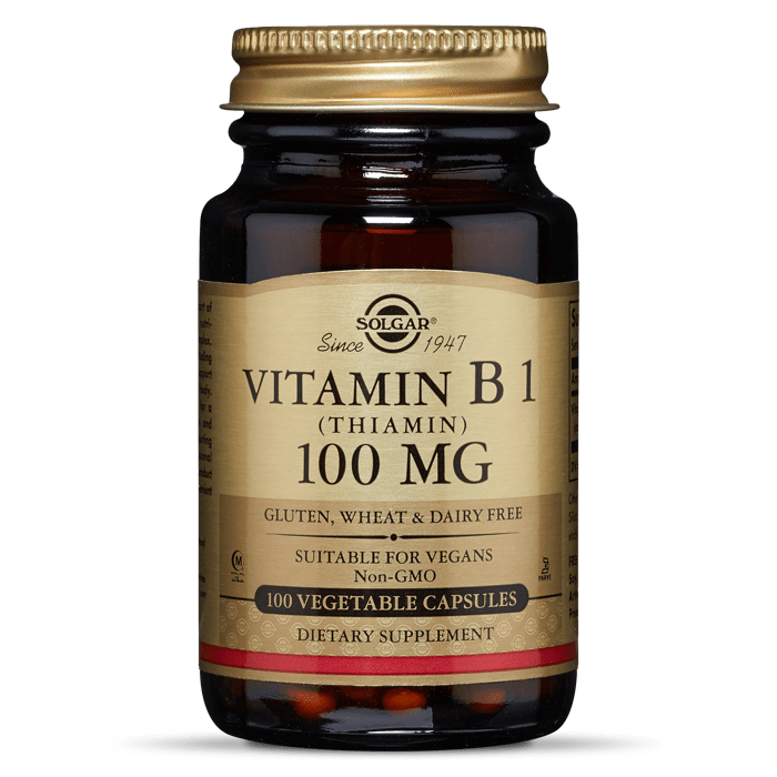 SolgarSolgar Vitamin B1 100mg 100 Vegetable CapsulesVitamins & Minerals033984029507