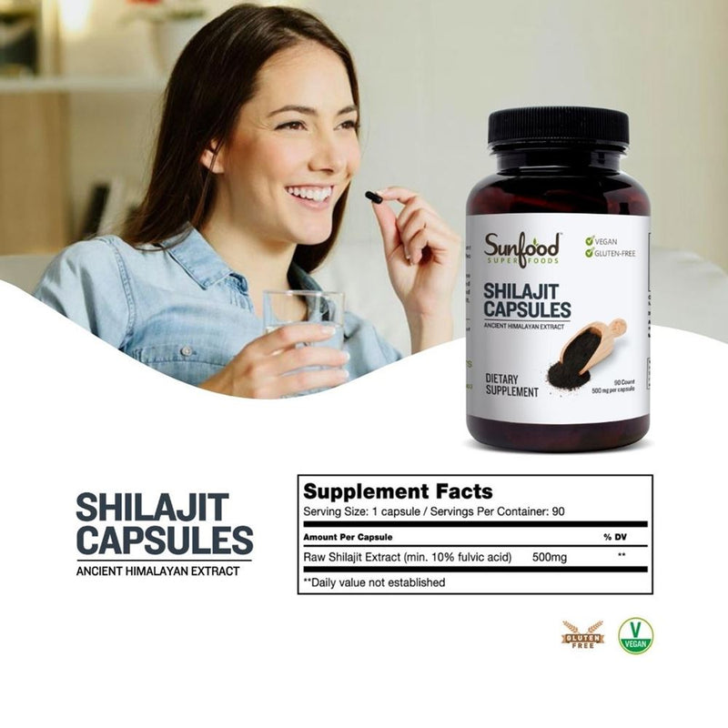 SunfoodSunfood Shilajit Capsules 500mg, 90 capsSuperfoods803813101137