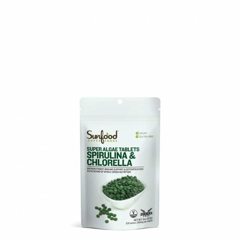 SunfoodSunfood Super Algae Tablets Spirulina & Chlorella 2ozSuperfoods803813100758