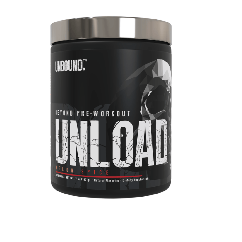 UNBOUNDUNBOUND UNLOAD, High Energy Preworkout with nooLVL, Zynamite, RhodioPrime, enXtra, zümXR 20 ServingsPre - WorkoutMelon Spice649908600808