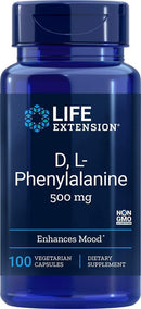 lifeextension d l phlenylalanine 500 mg 100 capsules