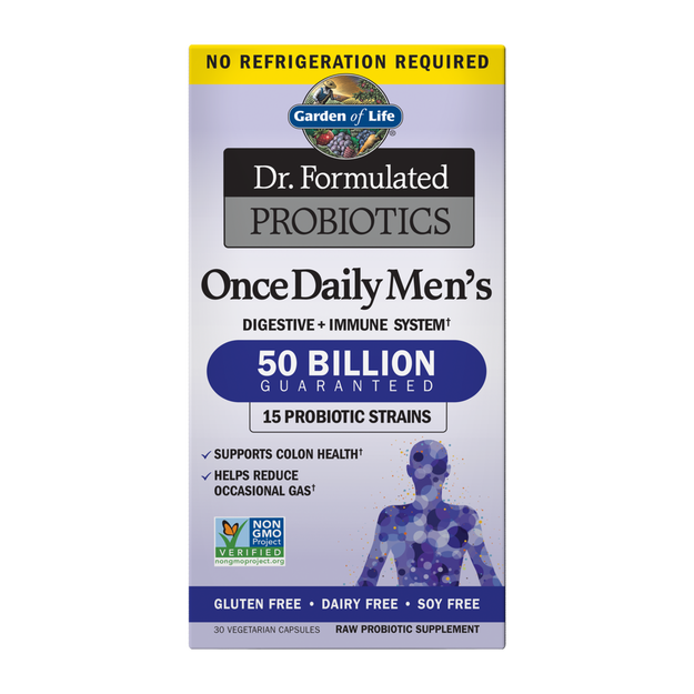 once daily mens probiotics 50 billion digestive immune system 30 capsules
