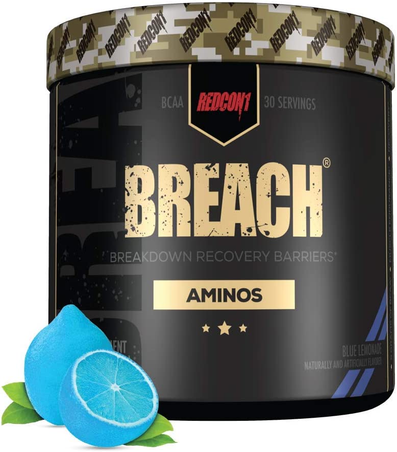redcon1 breach bcaas amino acids 2 1 1 bcaa ratio increase recovery strength and endurance support 30 servings