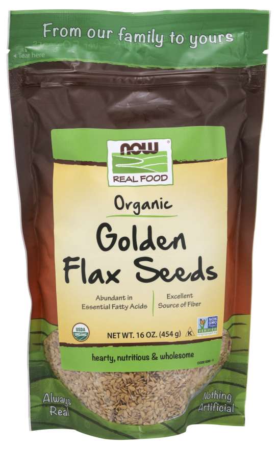 now golden flax seeds organic 16oz