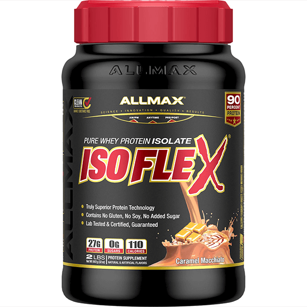 isoflex whey protein powder whey protein isolate 27g protein 2lb 30 servings