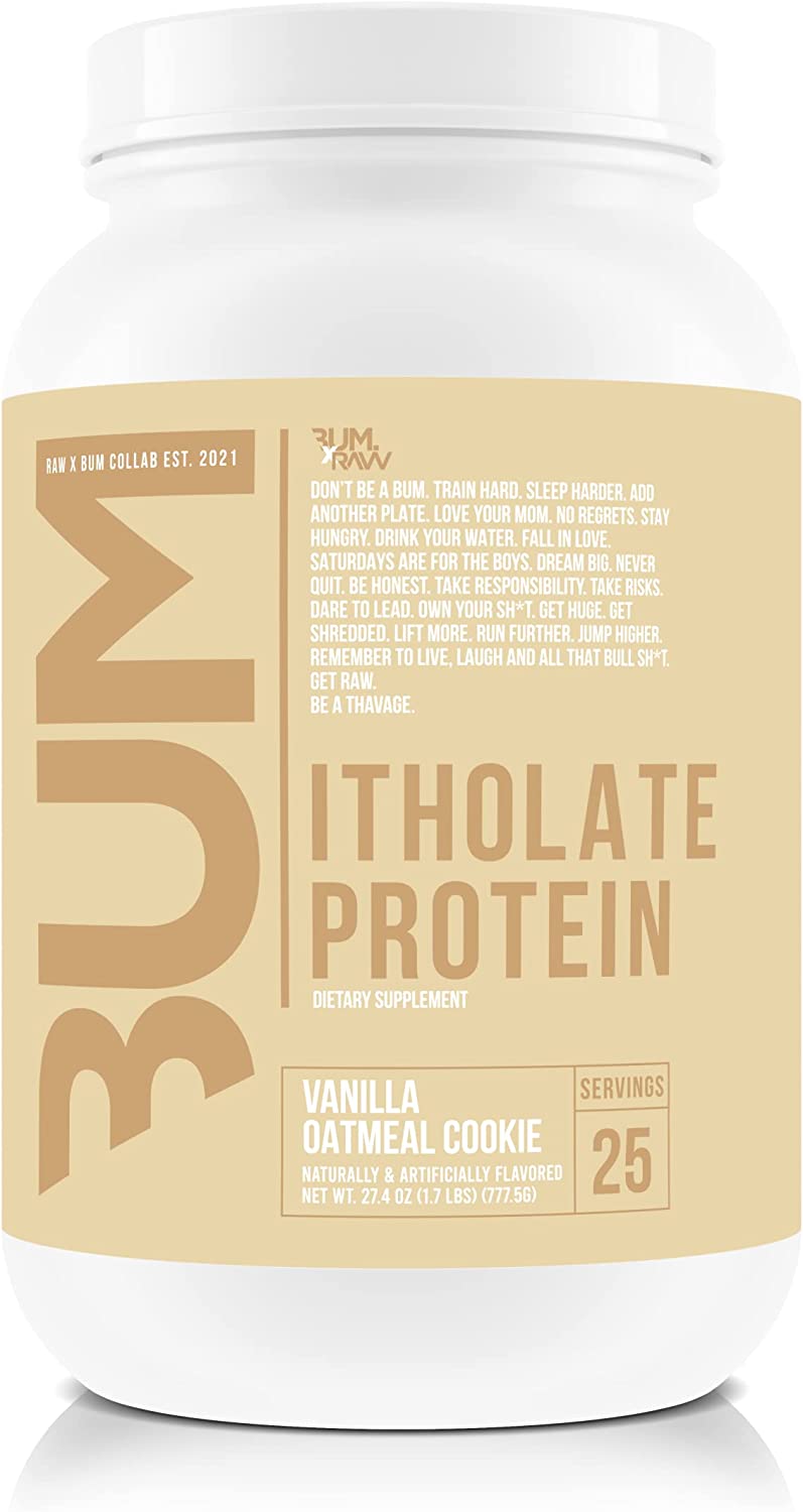 raw cbum itholate whey protein powder naturally flavored protein whey isolate 25 servings