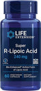 Life Extension Super RLipoic Acid Supports Cellular Energy, Helps AntiAging, Liver Health, 240mg 60 Veggie Caps