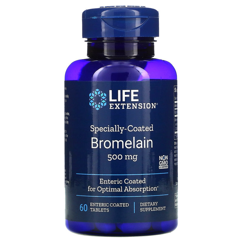 life extension specially coated bromelain 500 mg 60 enteric coated tablets