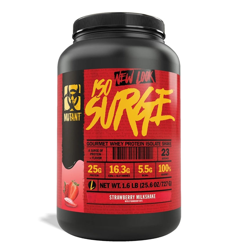 mutant iso surge whey protein isolate powder build muscle bulk and strength 23 servings 1 6 lb