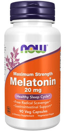 now foods maximum strength melatonin 20 mg healthy sleep cycle free radical scavenger gastrointestinal support 90 veg capsules