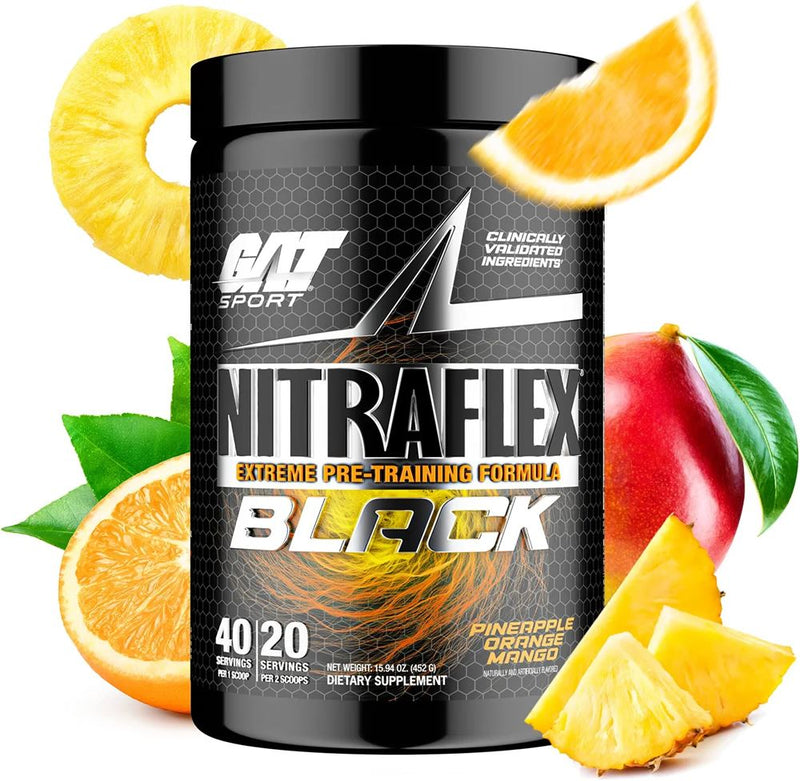 nitraflex black extreme pre training formula pre workout 40 servings