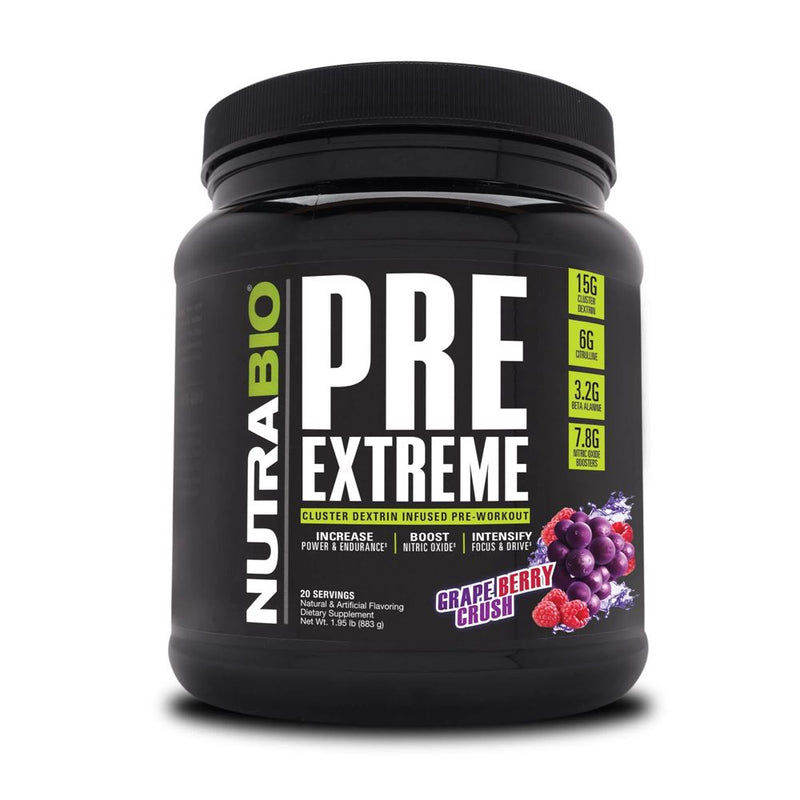 NutraBio Extreme PRE with Infused Cluster Dextrin 20 Serving