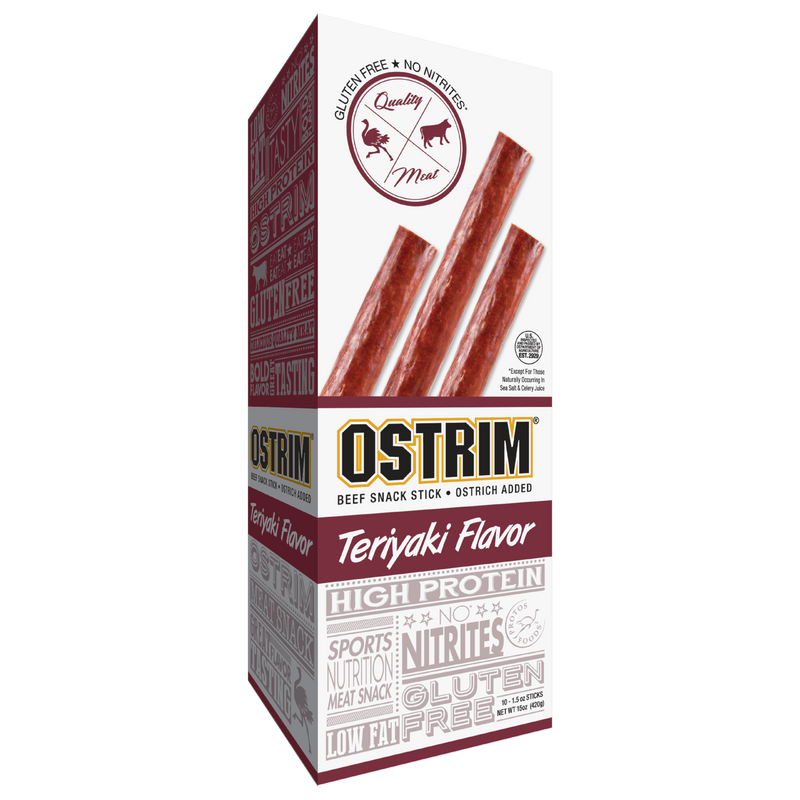ostrim beef snack stick ostrich added 14g protein