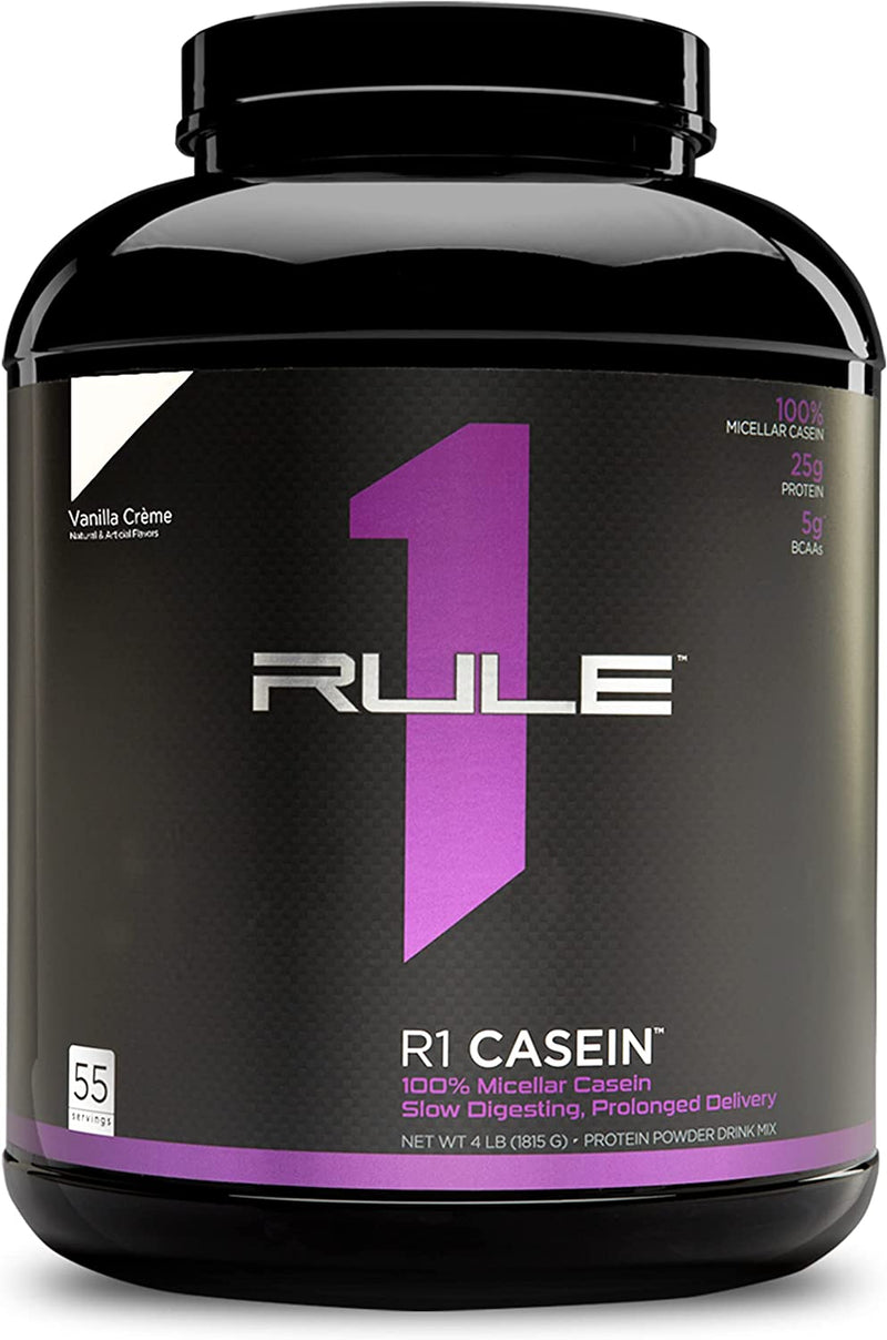 copy of rule one r1 casein protein 25g slow release premium micellar casein to keep muscles fed overnight or between meals long lasting amino acid delivery 4 pounds 55 servings