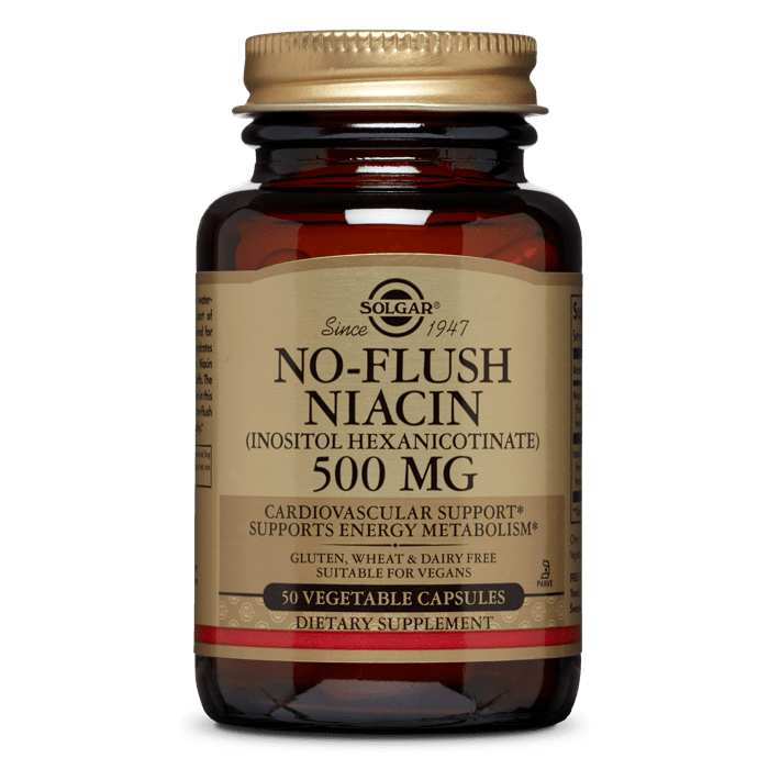 no flush niacin 500mg 100 vegetable capsules