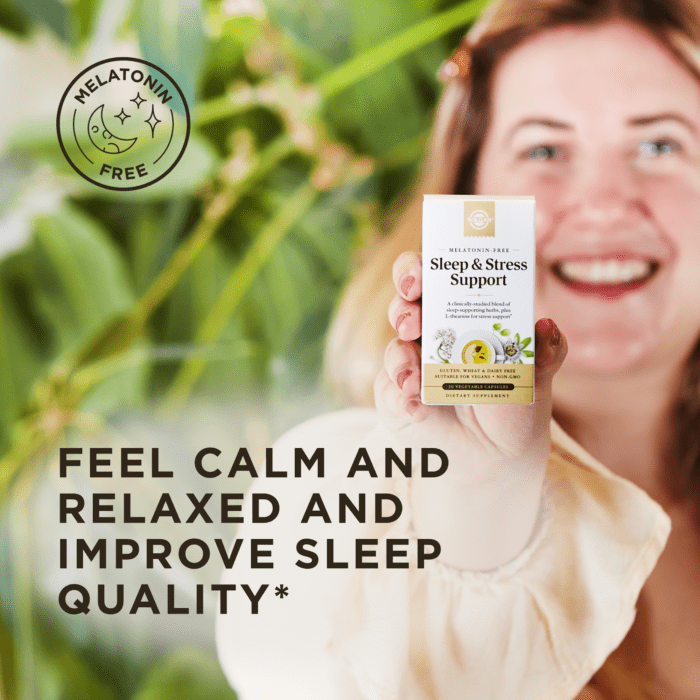 solgar sleep stress support no melatonin 30 capsules with vitamin b6 valerian root l theanine passionflower hops extract