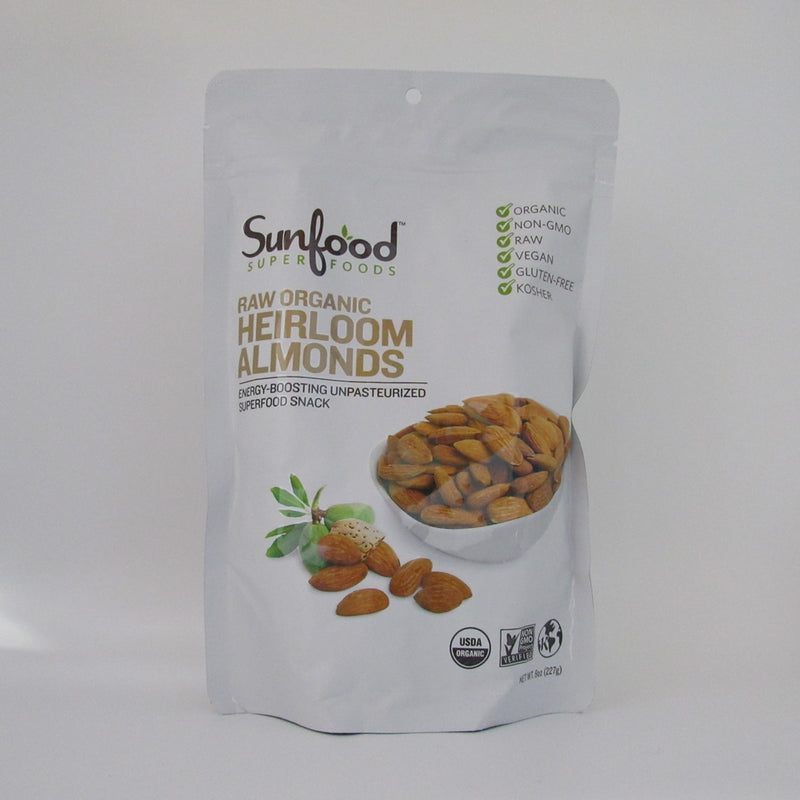 sunfoods almonds shelled 8oz organic raw