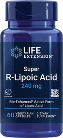 life extension super r lipoic acid supports cellular energy supplement for anti aging liver health non gmo 240mg 60 veggie caps